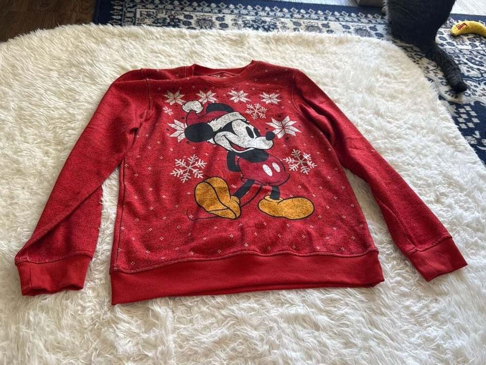 Disney Mickey Mouse‎ Holiday Sweatshirt Red XL